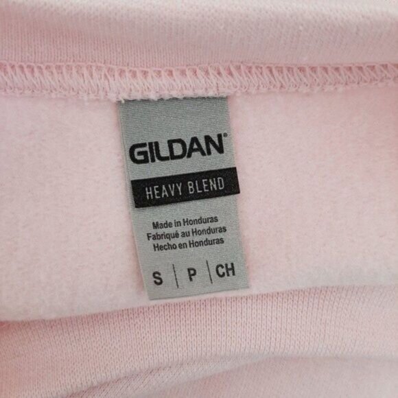 LOVE IS DOPE AS HELL Crewneck Sweatshirt Pink Men's Sz S Flawed - Picture 8 of 9